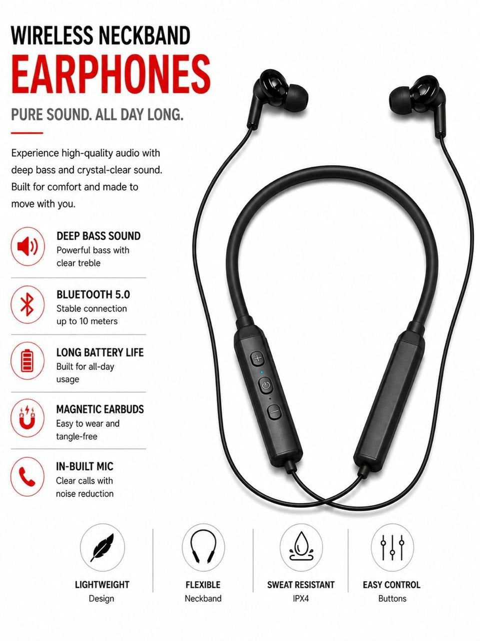 P47 Wireless Bluetooth Headphones – Foldable Stereo Headset with Mic & SD Card Slot