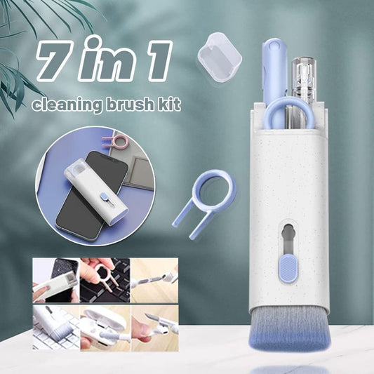 7-in-1 Electronics Cleaning Kit – Multi-Tool Keyboard, Earbuds & Laptop Cleaner Set with Brush, Cleaning Pen, Spray Bottle & Key Puller