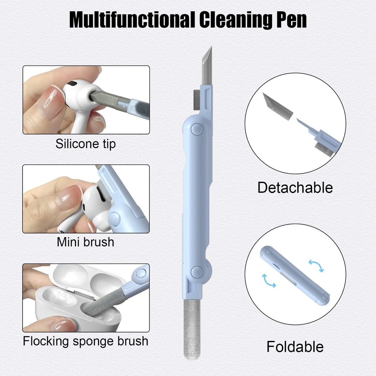 7-in-1 Electronics Cleaning Kit – Multi-Tool Keyboard, Earbuds & Laptop Cleaner Set with Brush, Cleaning Pen, Spray Bottle & Key Puller