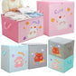 Foldable Clothes Storage Box – Large Cartoon Print Wardrobe Organizer Bag with Zipper & Clear Window | Quilt, Blanket & Clothing Storage Bin for Home