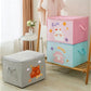 Foldable Clothes Storage Box – Large Cartoon Print Wardrobe Organizer Bag with Zipper & Clear Window | Quilt, Blanket & Clothing Storage Bin for Home