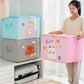 Foldable Clothes Storage Box – Large Cartoon Print Wardrobe Organizer Bag with Zipper & Clear Window | Quilt, Blanket & Clothing Storage Bin for Home