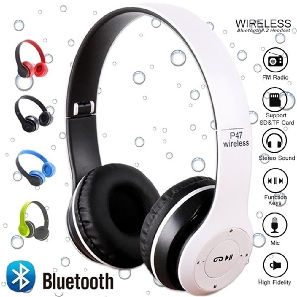 P47 Wireless Bluetooth Headphones – Foldable Stereo Headset with Mic & SD Card Slot