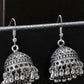 Oxidized Silver Jhumki Earrings – Traditional Afghani Jhumka Dangle Earrings for Women | Ethnic Boho Jewelry for Eid, Weddings & Mehndi