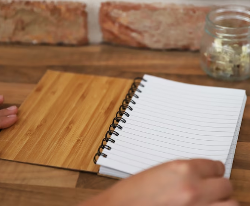 Personalized Wooden Diary with Photo & Name Engraving – Custom Spiral Notebook with Engraved Pen