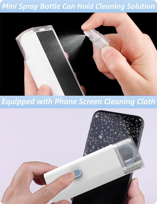 7-in-1 Electronics Cleaning Kit – Multi-Tool Keyboard, Earbuds & Laptop Cleaner Set with Brush, Cleaning Pen, Spray Bottle & Key Puller