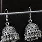 Oxidized Silver Jhumki Earrings – Traditional Afghani Jhumka Dangle Earrings for Women | Ethnic Boho Jewelry for Eid, Weddings & Mehndi