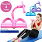 4-Tube Pedal Resistance Band – Sit-Up Pull Rope Exerciser for Abs, Arms & Legs