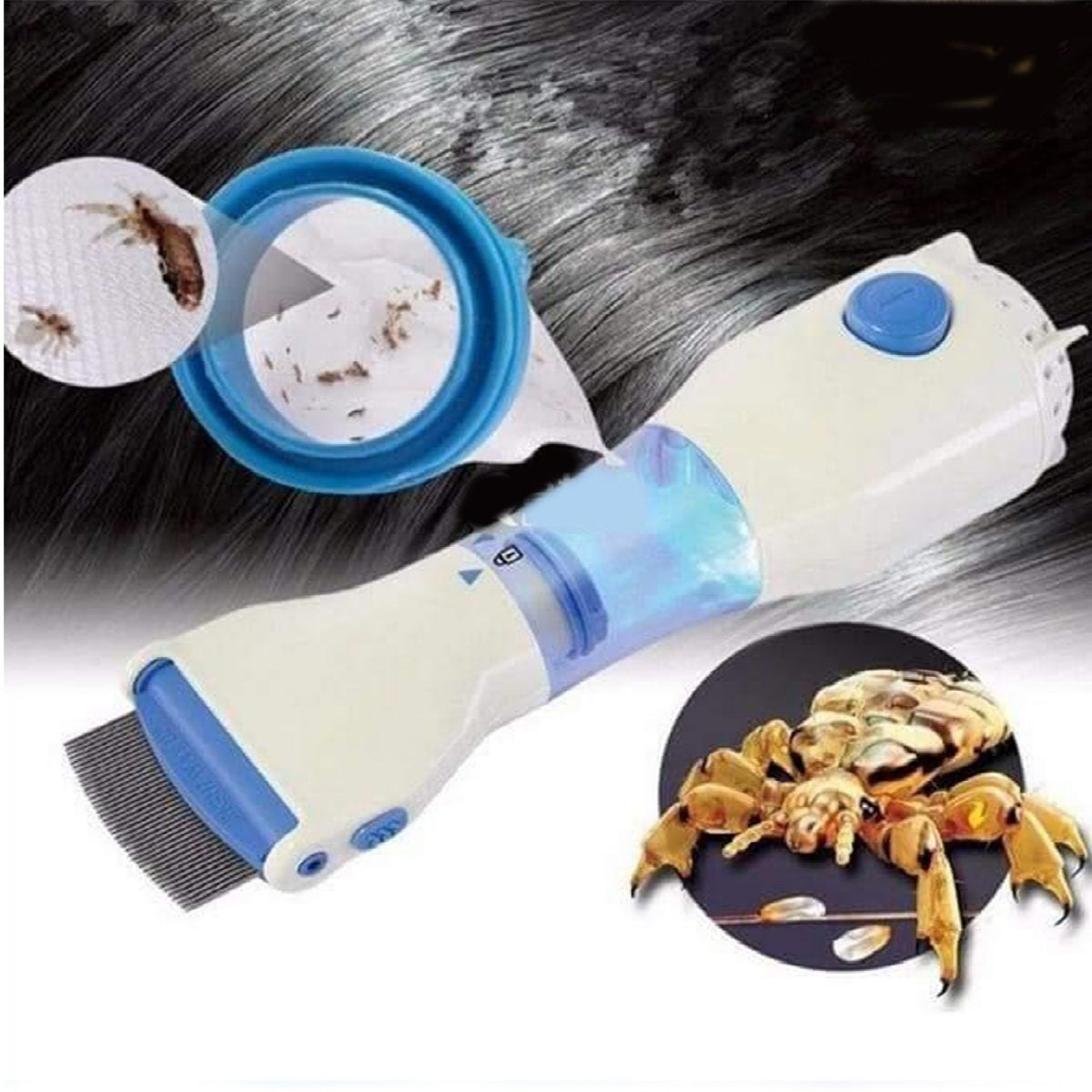 Electric Lice Comb – Chemical-Free Head Lice & Nit Removal Device | Safe Electronic Hair Comb for Kids & Adults