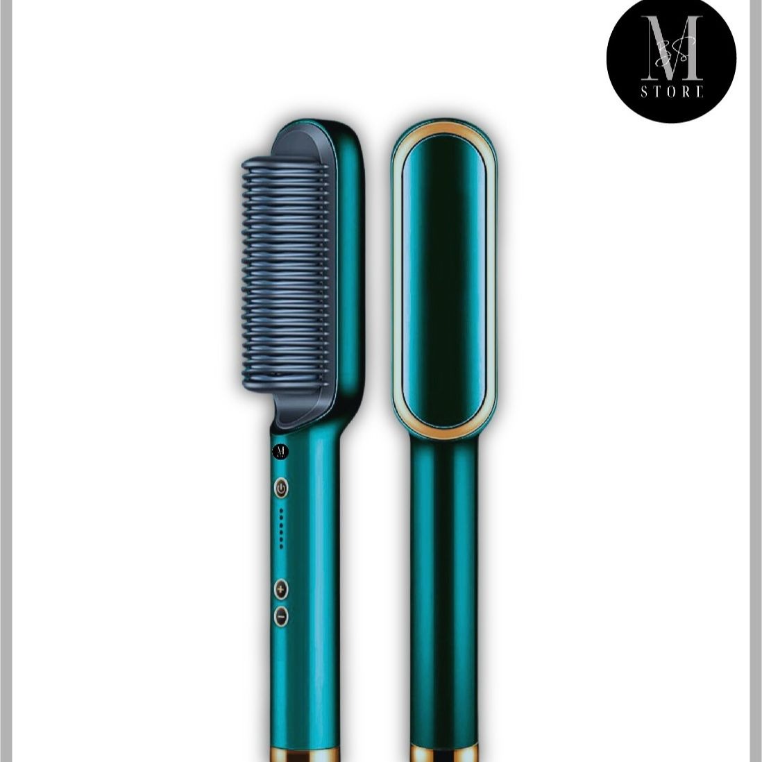 Hair Straightening Brush – 5 Heat Settings, Anti-Scald Electric Hair Straightener Comb – Fast & Frizz-Free Ceramic Hair Straightening Brush | 5 Intensity Levels