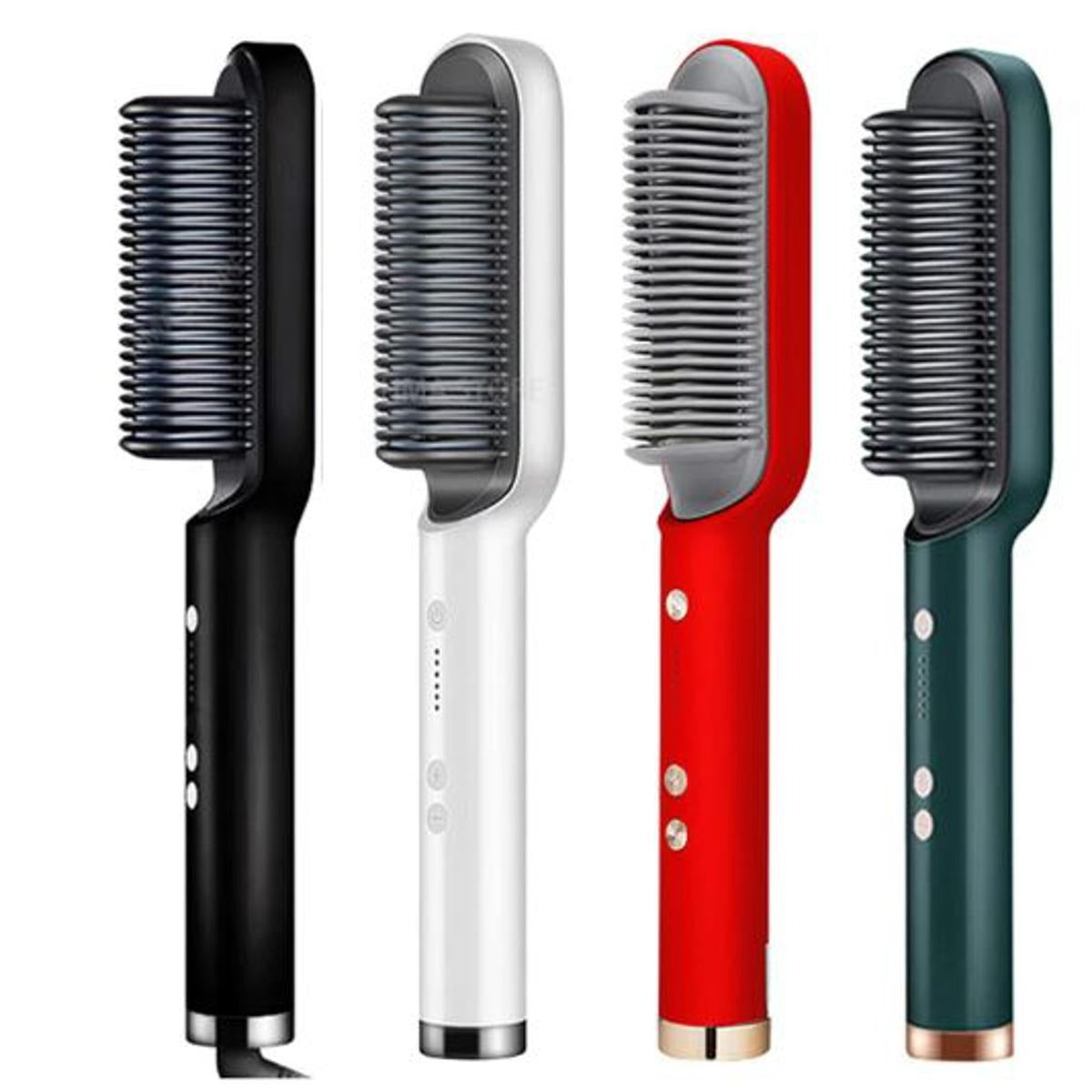 Hair Straightening Brush – 5 Heat Settings, Anti-Scald Electric Hair Straightener Comb – Fast & Frizz-Free Ceramic Hair Straightening Brush | 5 Intensity Levels