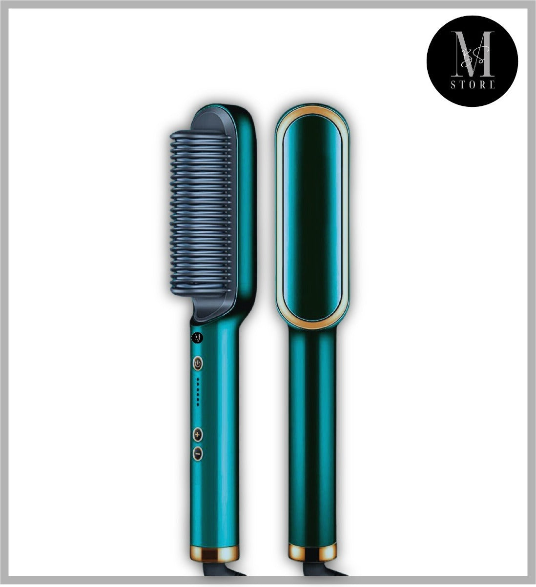 Hair Straightening Brush – 5 Heat Settings, Anti-Scald Electric Hair Straightener Comb – Fast & Frizz-Free Ceramic Hair Straightening Brush | 5 Intensity Levels