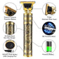 Vintage T9 Dragon Rechargeable Hair Trimmer – Gold Finish Beard & Hair Shaver for Men