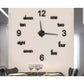 3D DIY Wall Clock – Modern Frameless Acrylic Number & Word Sticker Clock (Black)