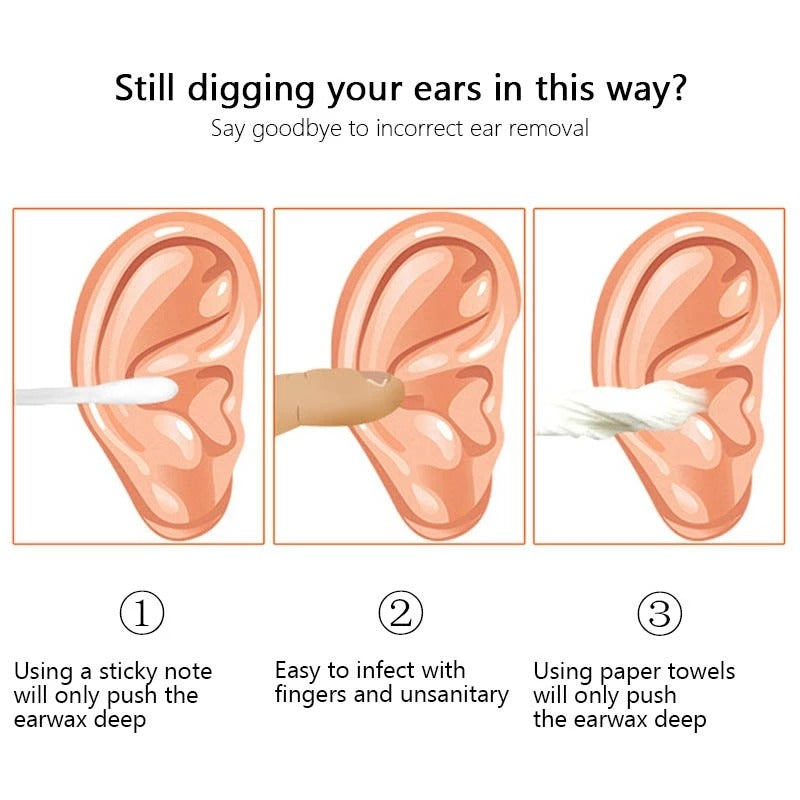Stainless Steel Ear Wax Remover Tool Set – 360° Spiral Earwax Cleaner (6 Pcs)
