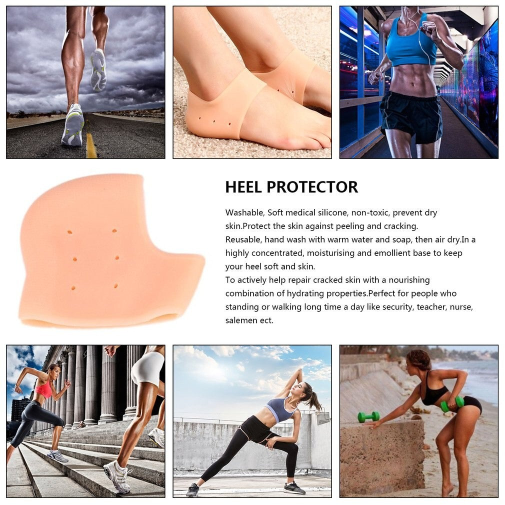 Silicone Moisturizing Gel Heel Socks – Cracked Heel Protector & Foot Care Pad (1 Pair)