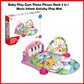 Baby Play Gym Piano Fitness Rack 3-in-1 Activity Mat Musical Baby Gym Mat with Kick Piano for Infants 0+ 3-in-1 Baby Activity Play Mat with Piano & Toys
