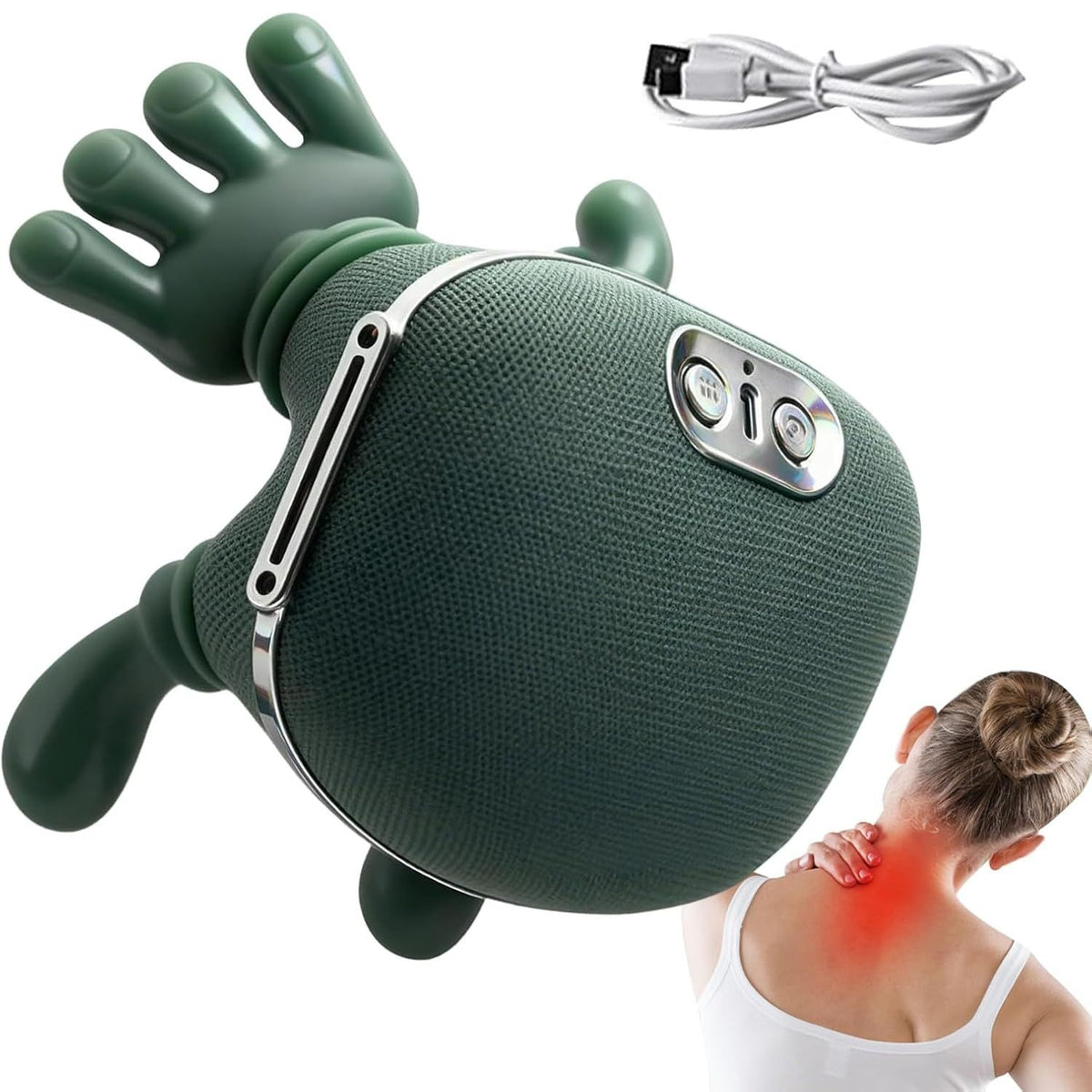 Cute Mini Massager – Portable Rechargeable Deep Kneading Body Massager with Auto Shut-Off | Neck, Shoulder & Back Massage Device for Home & Travel