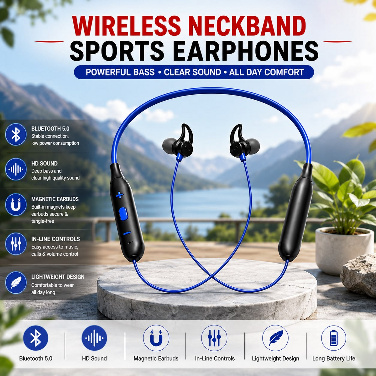 P47 Wireless Bluetooth Headphones – Foldable Stereo Headset with Mic & SD Card Slot