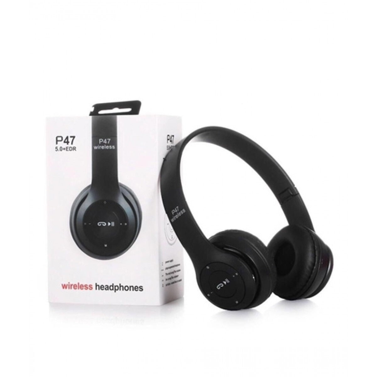 P47 Wireless Bluetooth Headphones – Foldable Stereo Headset with Mic & SD Card Slot