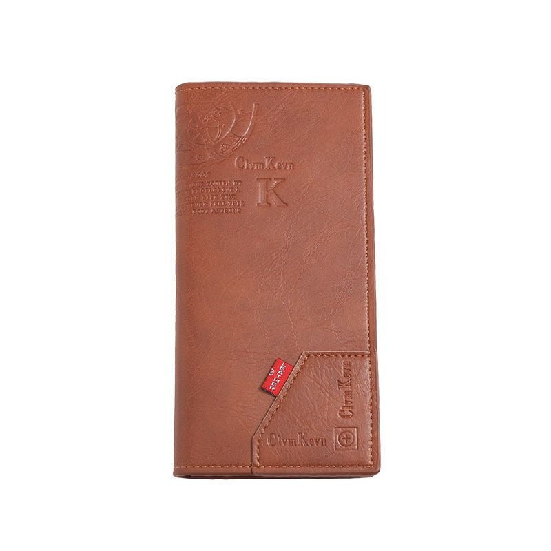 Long Bifold Leather Wallet for Men – Multi Card Holder Wallet with ID Window, Zipper Pocket & Cash Compartment | Slim PU Leather Purse