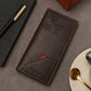 Long Bifold Leather Wallet for Men – Multi Card Holder Wallet with ID Window, Zipper Pocket & Cash Compartment | Slim PU Leather Purse